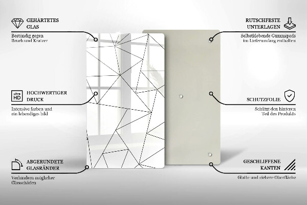 Skydd för induktionsspis modern Vita trianglar