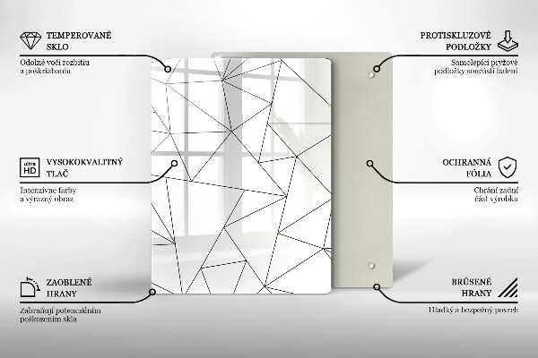 Skydd för induktionsspis modern Vita trianglar