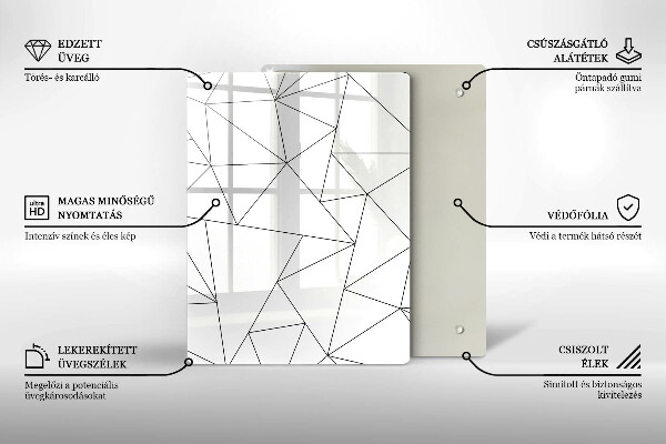 Skydd för induktionsspis modern Vita trianglar