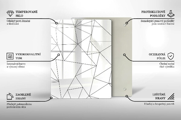 Skydd för induktionsspis modern Vita trianglar