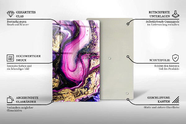 Kokkärlskydd modern Abstrakt design guld