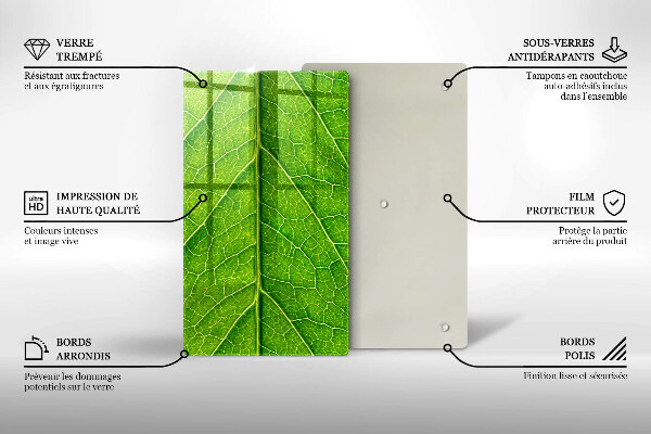 Glashällskydd modern Blad vener natur