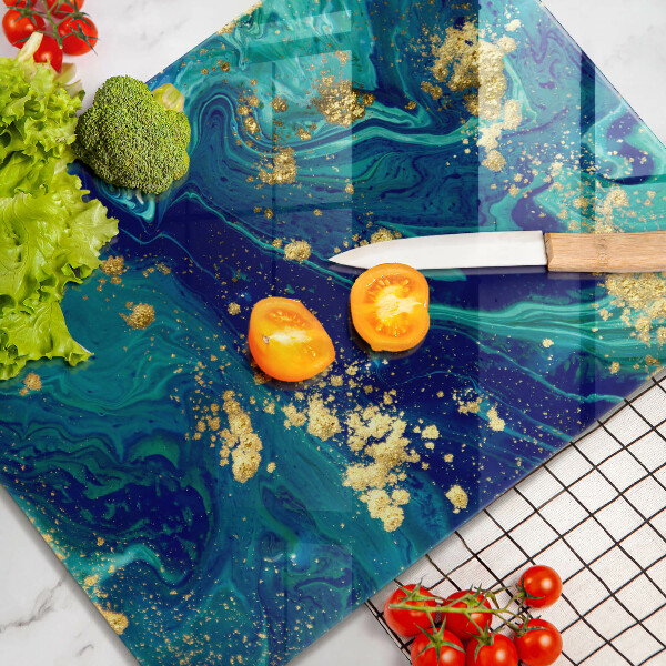 Glashällskydd modern Abstraktion med guld