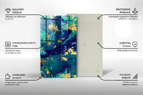 Glashällskydd modern Abstraktion med guld