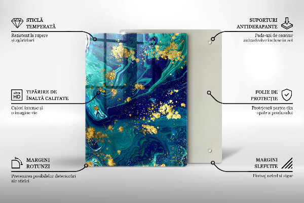 Glashällskydd modern Abstraktion med guld