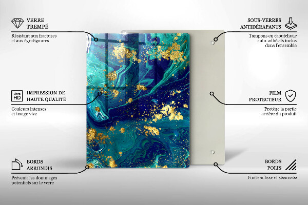 Glashällskydd modern Abstraktion med guld