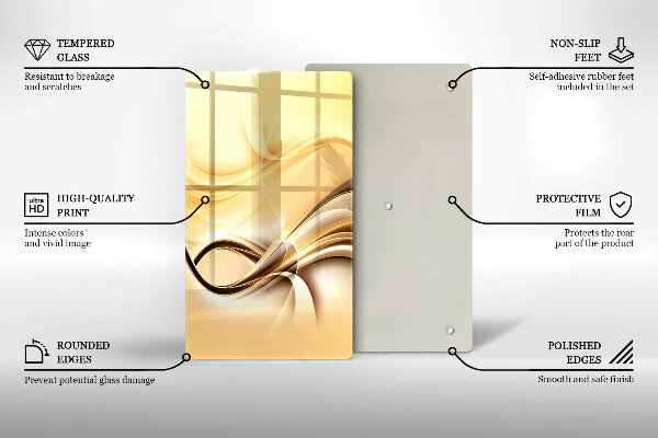 Glashällskydd modern Abstrakt rök