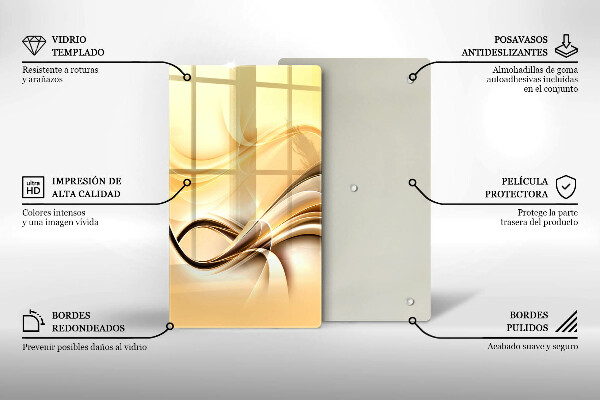 Glashällskydd modern Abstrakt rök