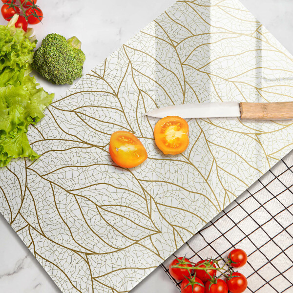 Spisskyddsplatta modern Line art lämnar mönster