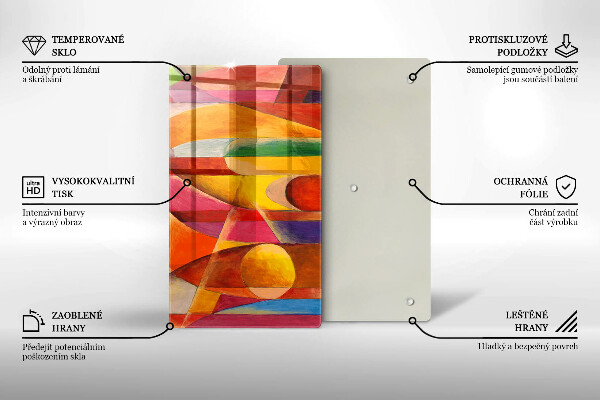 Glashällskydd modern Färgglad abstraktion