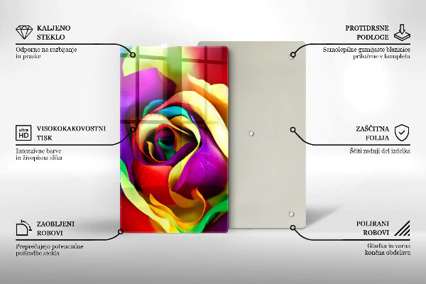 Glashällskydd modern Färgglada rosenblad