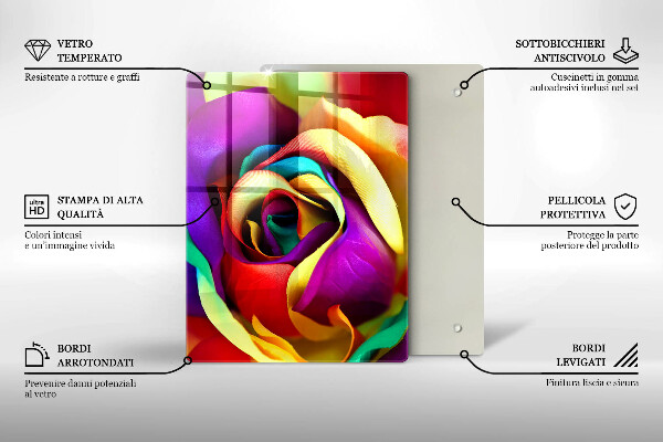 Glashällskydd modern Färgglada rosenblad