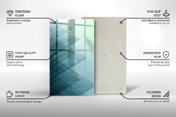 Glashällskydd modern Abstrakta berg