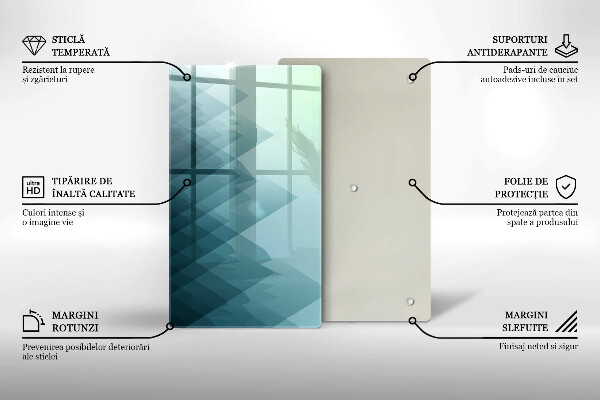 Glashällskydd modern Abstrakta berg