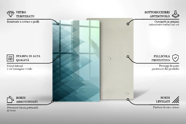 Glashällskydd modern Abstrakta berg