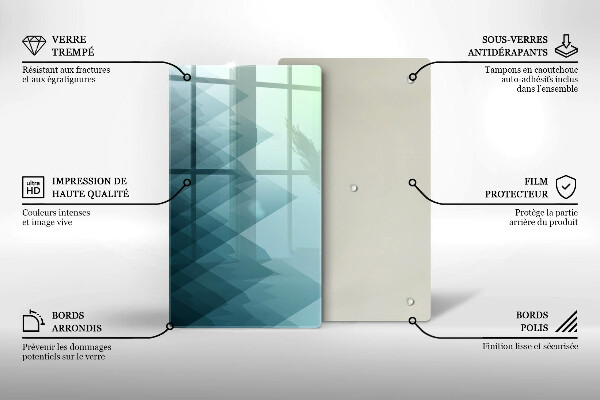 Glashällskydd modern Abstrakta berg