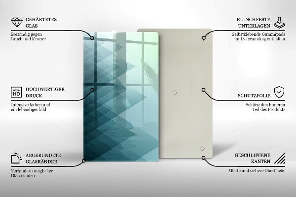 Glashällskydd modern Abstrakta berg