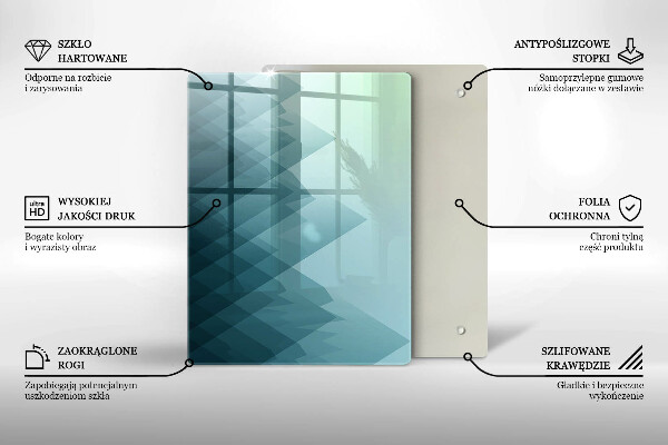 Glashällskydd modern Abstrakta berg