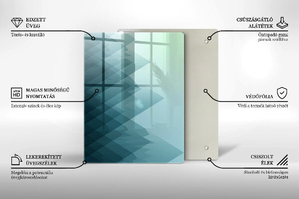 Glashällskydd modern Abstrakta berg