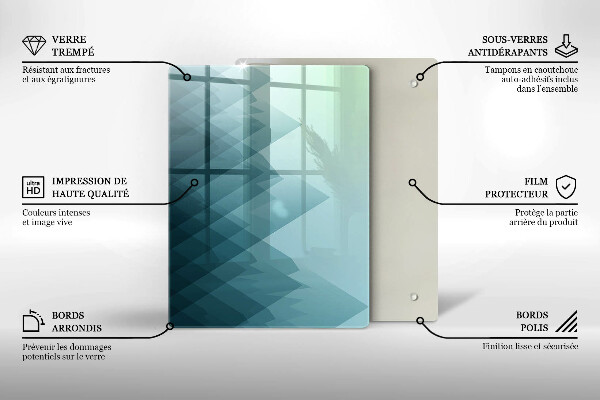 Glashällskydd modern Abstrakta berg