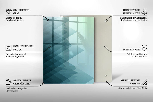 Glashällskydd modern Abstrakta berg