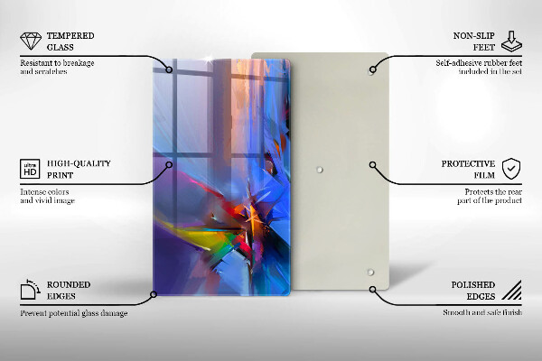 Glashällskydd modern Målad abstraktion