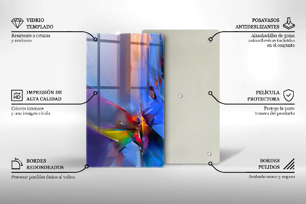 Glashällskydd modern Målad abstraktion