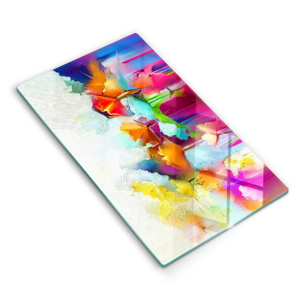 Glashällskydd modern Blommor målade med färger