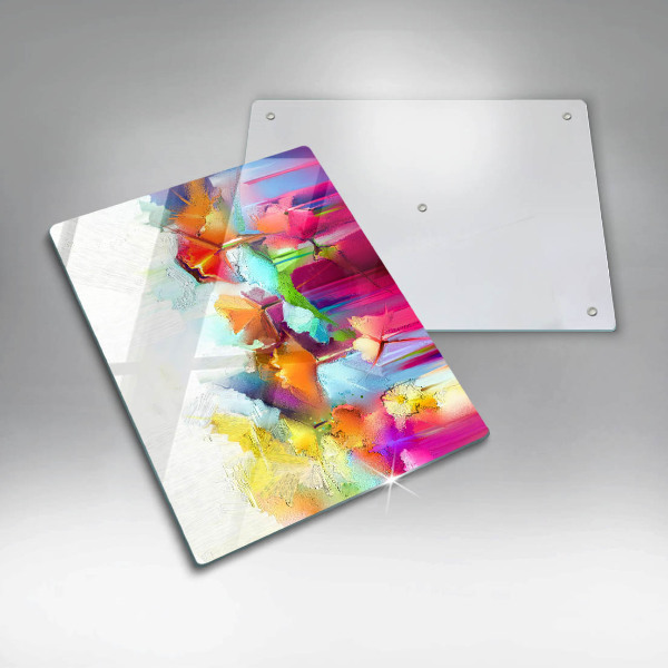 Glashällskydd modern Blommor målade med färger