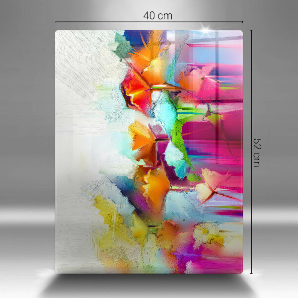 Glashällskydd modern Blommor målade med färger