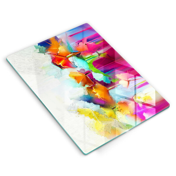 Glashällskydd modern Blommor målade med färger