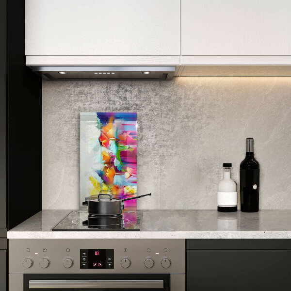 Glashällskydd modern Blommor målade med färger