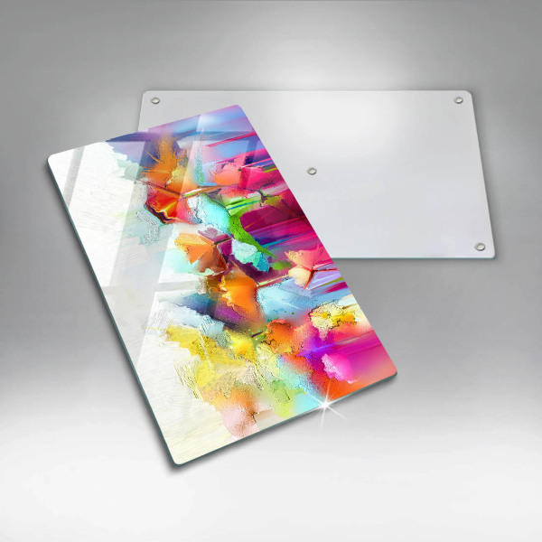 Glashällskydd modern Blommor målade med färger