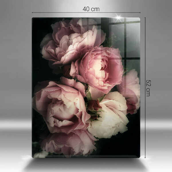 Glashällskydd modern Pionblommor