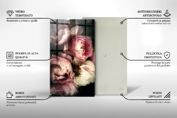 Glashällskydd modern Pionblommor