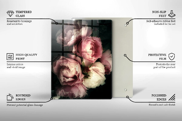 Glashällskydd modern Pionblommor