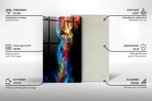 Spisskyddsplatta modern Färgad rök