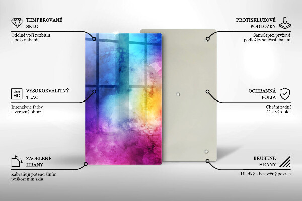Glashällskydd modern Rainbow akvarell fläckar
