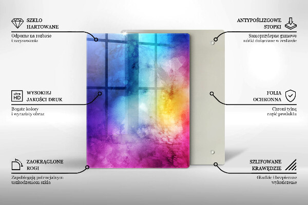 Glashällskydd modern Rainbow akvarell fläckar