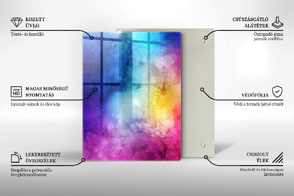 Glashällskydd modern Rainbow akvarell fläckar