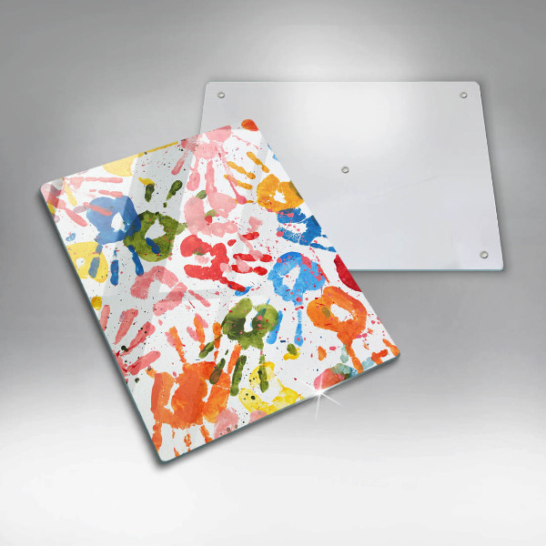 Glashällskydd modern Spår av barnhänder