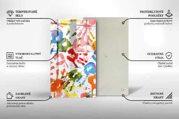 Glashällskydd modern Spår av barnhänder