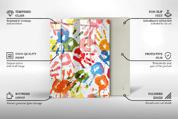 Glashällskydd modern Spår av barnhänder