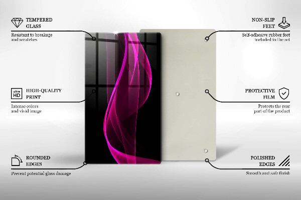 Glashällskydd modern Rosa abstraktion