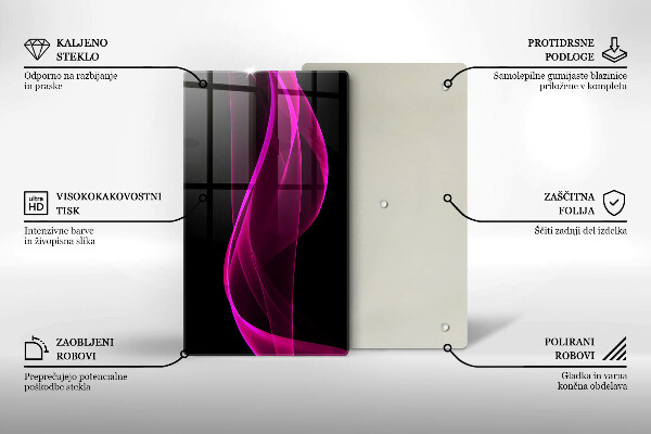 Glashällskydd modern Rosa abstraktion