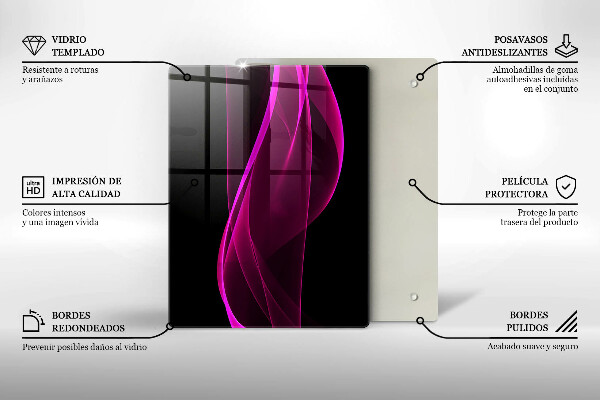 Glashällskydd modern Rosa abstraktion