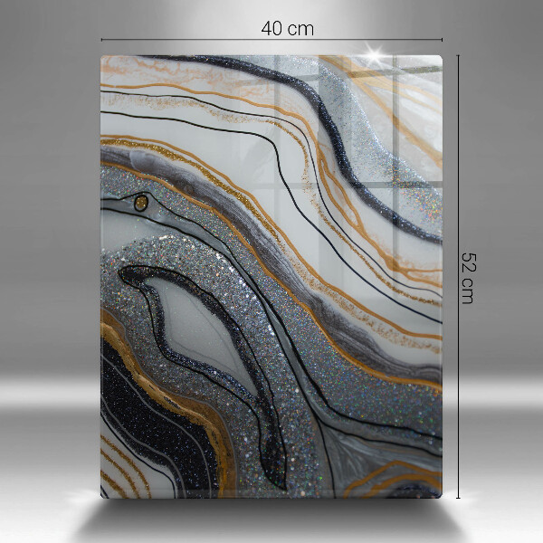 Glashällskydd modern sten med guld