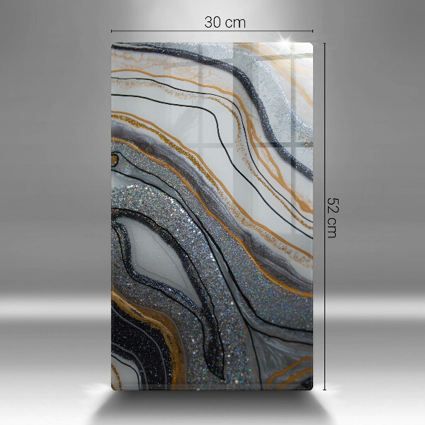 Glashällskydd modern sten med guld