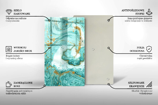 Glashällskydd modern Blå abstraktion