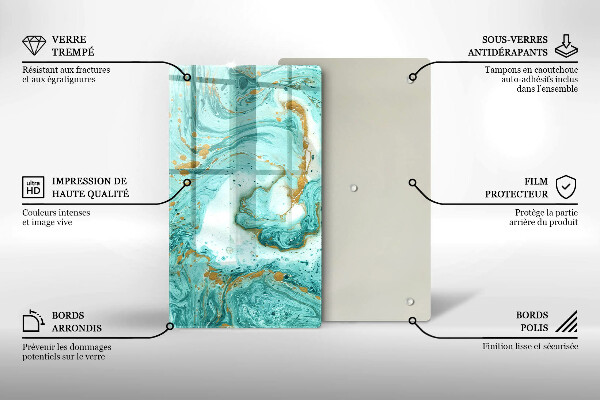 Glashällskydd modern Blå abstraktion